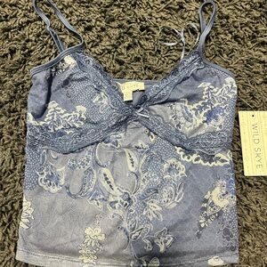 Wild Skye Blue Floral Camisole